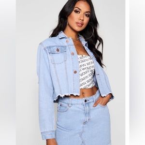 Cropped Jean Jacket- boohoo